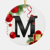 オーダーメイド クリスマス モノグラム オーナメント (正面)