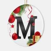 オーダーメイド クリスマス モノグラム オーナメント (左)