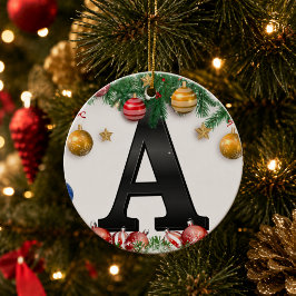 オーダーメイド クリスマス モノグラム オーナメント