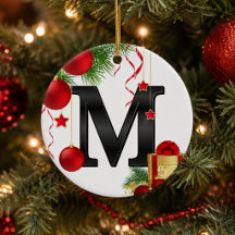 オーダーメイド クリスマス モノグラム オーナメント