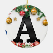 オーダーメイド クリスマス モノグラム オーナメント (正面)