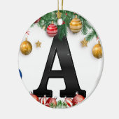 オーダーメイド クリスマス モノグラム オーナメント (左)