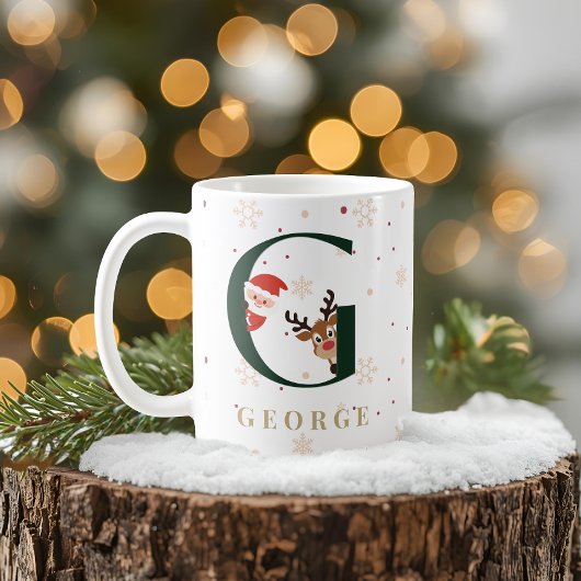 オーダーメイド クリスマス モノグラム G マグカップ
