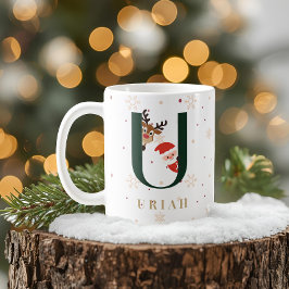 オーダーメイド クリスマス モノグラム U マグカップ