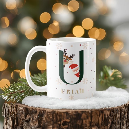 オーダーメイド クリスマス モノグラム U マグカップ