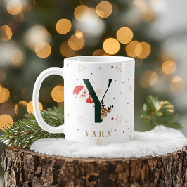 オーダーメイド クリスマス モノグラム Y マグ