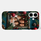 オーダーメイド クリスマス 写真フレーム 松ぼっくり  Case-Mate iPhoneケース (裏面 (横))