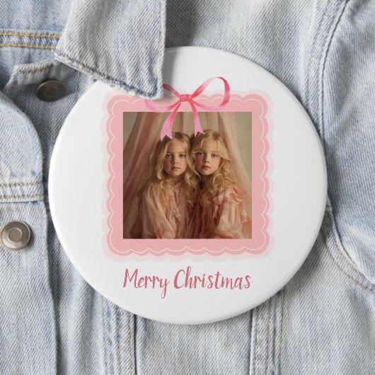 オーダーメイド クリスマス 写真ボタン 缶バッジ (インサイチュ)