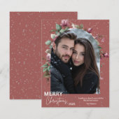 オーダーメイド クリスマス 写真入りカード - ホリデー サンキューカード (正面/裏面)