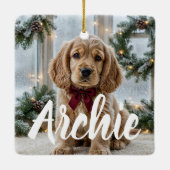 オーダーメイド クリスマス 写真入り 陶器 オーナメント (裏面)