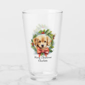 オーダーメイド クリスマス 犬 名前 ギフト タンブラーグラス (裏面)