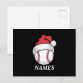オーダーメイド クリスマス 野球 サンタ 帽子 名前入り (正面/裏面)