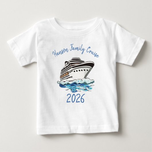 オーダーメイド クルーズ船 ベビーTシャツ (正面)
