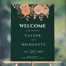 オーダーメイド グリーン フローラル 秋の結婚式 ウェルカム