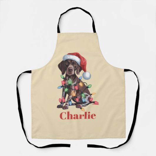 オーダーメイド グレートハウンド クリスマス エプロン (正面)