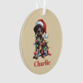 オーダーメイド グレートハウンド クリスマス オーナメント (正面)