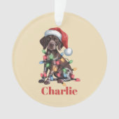 オーダーメイド グレートハウンド クリスマス オーナメント (正面)