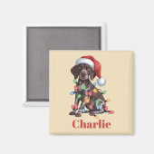 オーダーメイド グレートハウンド ポインター クリスマス マグネット (正面/裏面)