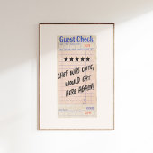 オーダーメイド ゲストチェック Chef Was Cute ポスター