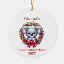 オーダーメイド コアラのベア 初めてのクリスマス