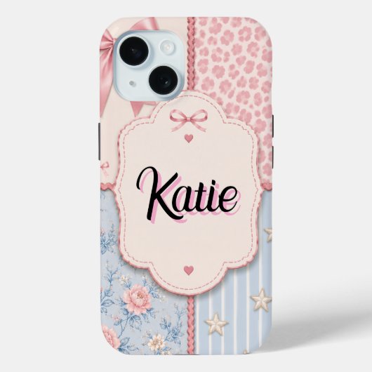 オーダーメイド コケット パッチワーク スマホケース Case-Mate iPhoneケース (裏面)