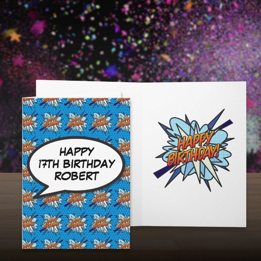 オーダーメイド コミック本 HAPPY BIRTHDAY 青 カード
