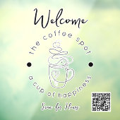 オーダーメイド コーヒーショップ あなたのロゴ 現代のミニマリスト ウィンドウサイン (シート3)