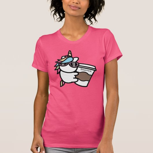 オーダーメイド コーヒー+ユニコーンTシャツ Tシャツ (正面)