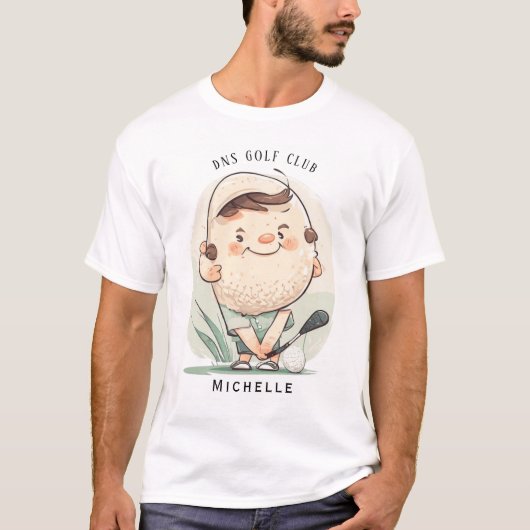 オーダーメイド ゴルフクラブ 名前 クラシック Tシャツ (正面)