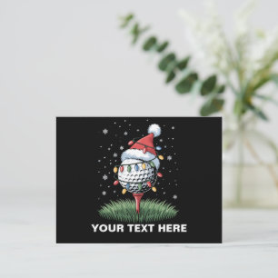 オーダーメイド ゴルフボール クリスマスツリー サンタの帽子 シーズンポストカード