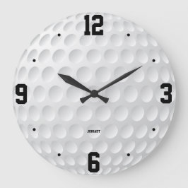オーダーメイド ゴルフボール スポーツファン インテリア ラージ壁時計
