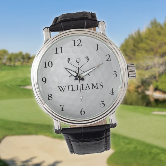 オーダーメイド ゴルフボール 名入れ 腕時計 (Personalized Custom Name Golf Ball Watch)