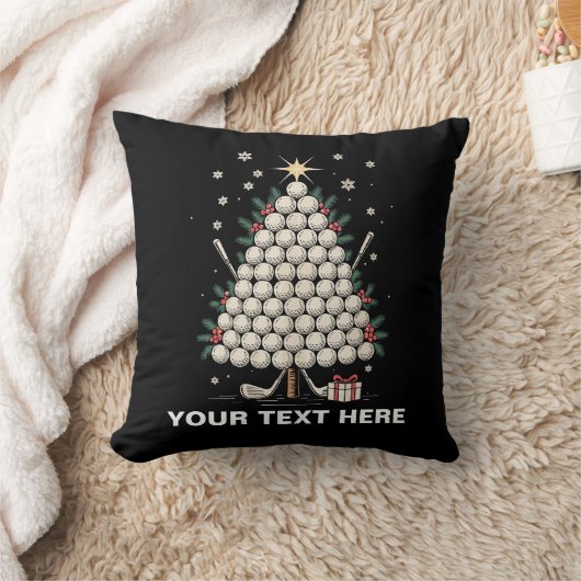 オーダーメイド ゴルフ クリスマスツリー 装飾品 ファミリー クッション (ブランケット)