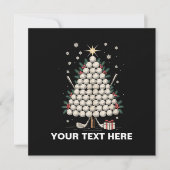 オーダーメイド ゴルフ クリスマスツリー 装飾品 ファミリー 招待状 (正面)