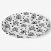 オーダーメイド ゴールデンドゥードル 犬 イラスト ペーパープレート (アングル)