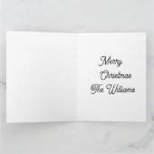 オーダーメイド ゴールドスターとオーナメント クリスマス カード (内部)