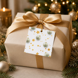 オーダーメイド ゴールドスターとオーナメント クリスマス フェイバータグ