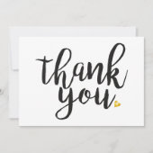オーダーメイド ゴールドハート サンクス サンキューカード (正面)