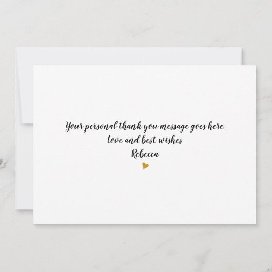 オーダーメイド ゴールドハート サンクス サンキューカード (裏面)