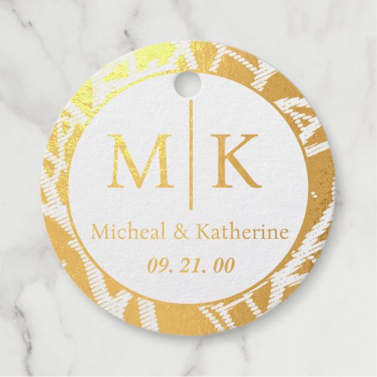 オーダーメイド ゴールド ネーム 日付 イニシャル モノグラム フェイバータグ (正面)