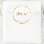 オーダーメイド ゴールド ビジネス「ありがとう」 ラウンドシール (バッグ)