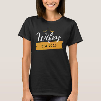 オーダーメイド ゴールド ブライド Wifey Tシャツ