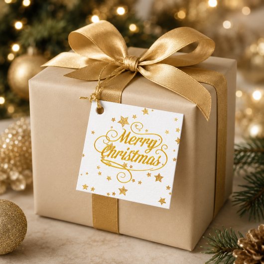 オーダーメイド ゴールド メリークリスマス 星 フェイバータグ