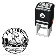 オーダーメイド サイチョウ Ex Libris 本のスタンプ