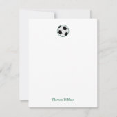 オーダーメイド サッカーボール ノートカード (正面)