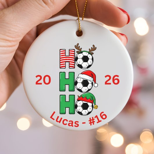 オーダーメイド サッカー選手 ふくろうのクリスマス セラミックオーナメント