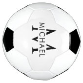 オーダーメイド サッカー モノグラム 名前 ボール デザイン (回転)