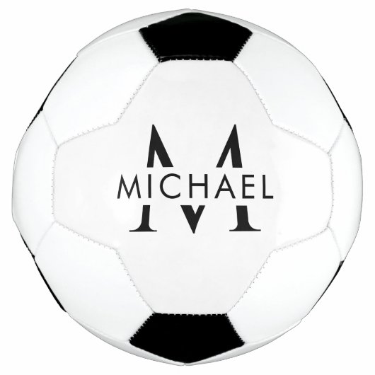 オーダーメイド サッカー モノグラム 名前 ボール デザイン (正面)