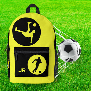オーダーメイド サッカー 背の低い学校 クールな男の子のギフト プリントバックパック