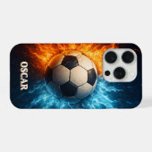 オーダーメイド サッカー iPhone 15 Pro カバー (裏面横)